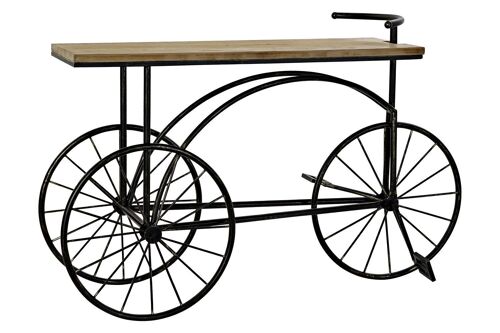 CONSOLA METAL ABETO 128X40X82 BICICLETA NEGRO MB173966