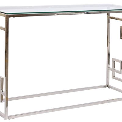 METAL GLASS CONSOLE 120X40X78 SILVER MB185281