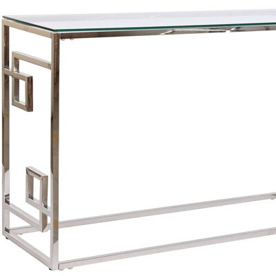 METAL GLASS CONSOLE 120X40X78 SILVER MB185281