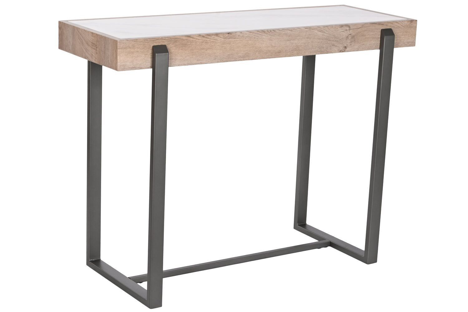 CONSOLLE IN METALLO PIETRA SINTERIZZATA 100X39X75 MARRONE MB208958