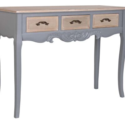 PAULOWNIA CONSOLE MDF 109.5X39X78.5 3 GRAY DRAWERS MB201454