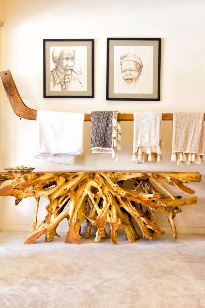 CONSOLE IN RADICE IN TEAK 150X40X70 NATURALE MB213826