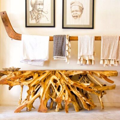 TEAK ROOT CONSOLE 150X40X70 NATURAL MB213826