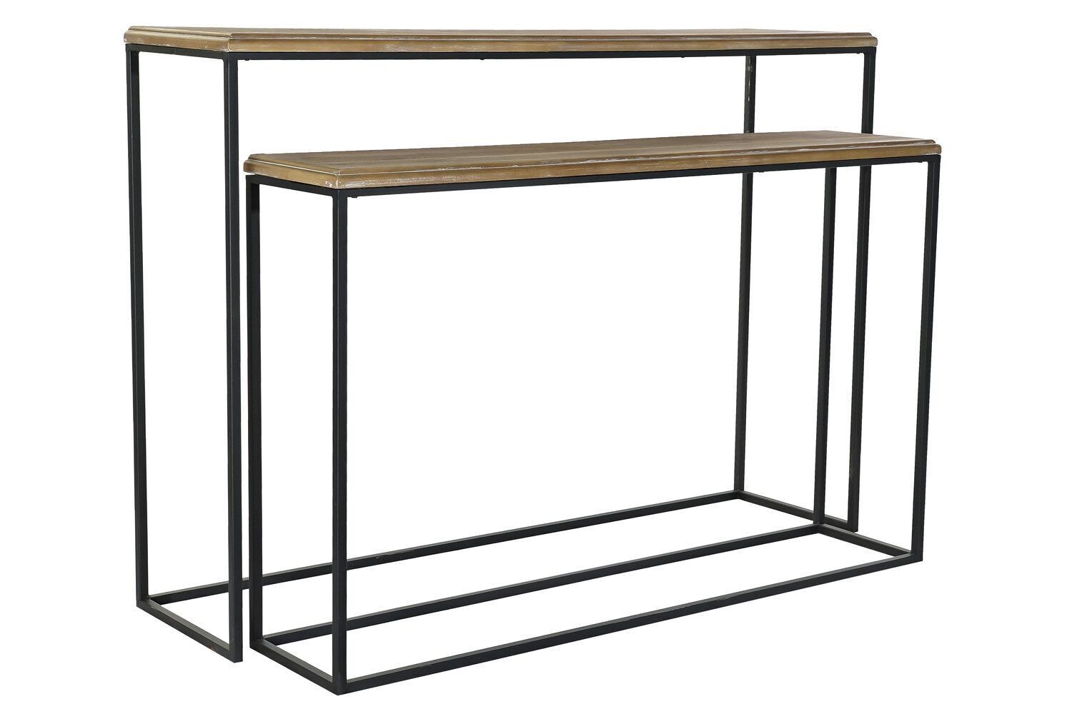 SET CONSOLE 2 METALLO ABETE 120X30X85 SET CONSOLE 2 MB180315