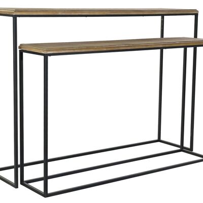 SET CONSOLE 2 METALLO ABETE 120X30X85 SET CONSOLE 2 MB180315