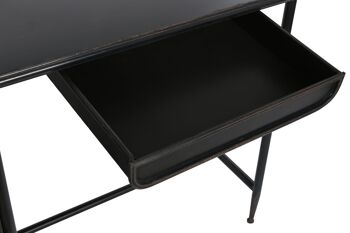 BUREAU MÉTAL VERRE 120X50X80 NOIR MB208410 6