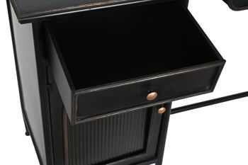 BUREAU MÉTAL VERRE 120X50X80 NOIR MB208410 7