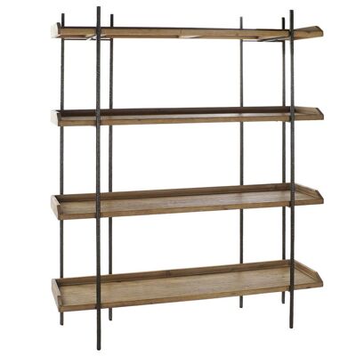 ETAGERE BOIS METAL 150X40X181 MARRON NATUREL MB211204