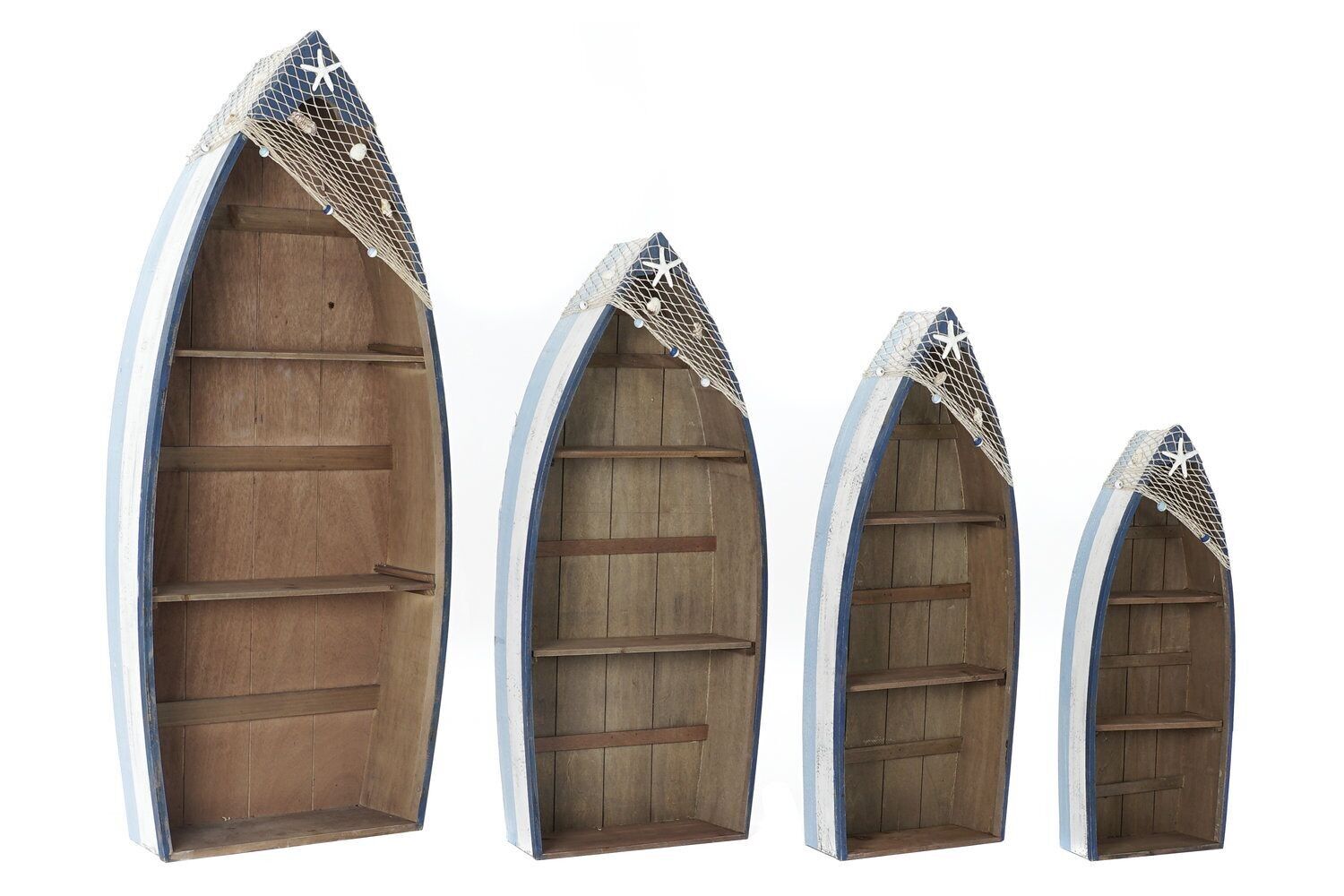 SET SCAFFALI 4 MDF COMPENSATO 56X19X132 BARCA LM204050