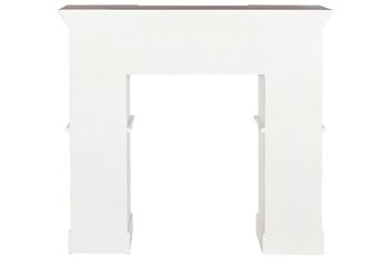 FAÇADE DE CHEMINÉE EN SAPIN MDF 120X29,5X116 BLANC MB208711 6