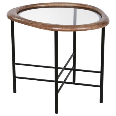 TABLE BASSE VERRE SAPIN 61X50X53 NOIR MB212486