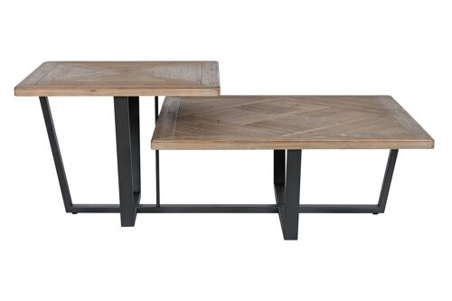 MESA CENTRO ABETO METAL 118X78X45 20,00 NATURAL MB212480