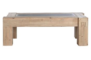 TABLE BASSE SAPIN MDF 140X70X46 NATUREL MB209218 6