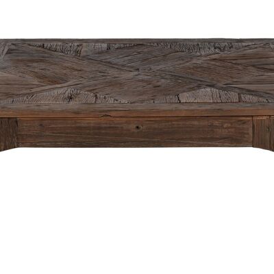 RECYCLED WOOD COFFEE TABLE 100X100X32 BROWN MB212645