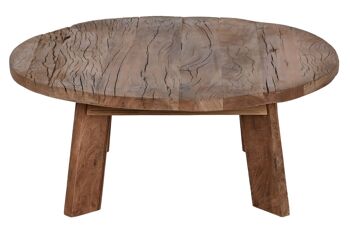 TABLE DE CENTRE BOIS RECYCLÉ 90X90X35 MARRON MB212647 1