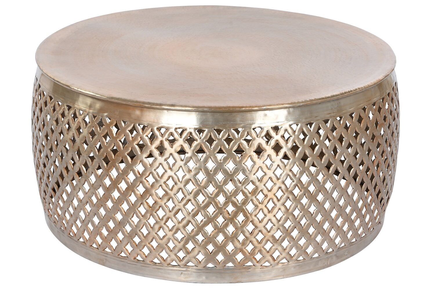 TAVOLINO IN ALLUMINIO 82X82X38 ORO MB208769