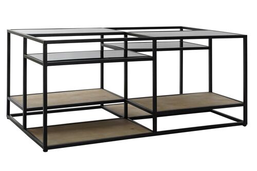 MESA CENTRO METAL MADERA 120X60X50 NEGRO MB178723