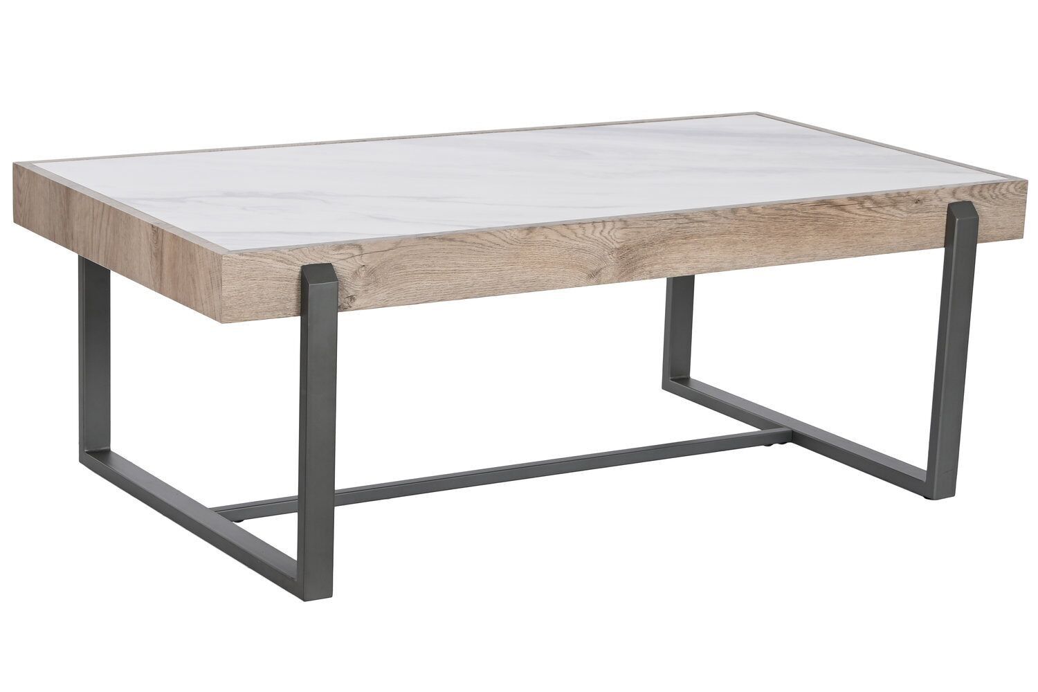 TAVOLINO IN METALLO PIETRA SINTERIZZATA 120X64X43 MB208957