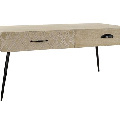 COFFEE TABLE PAULOWNIA MDF 100X52X72 DRAWERS MB176185