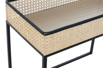 TABLE BASSE SET 2 MÉTAL RATAN 60X30X50 GRILLE MB189818 4