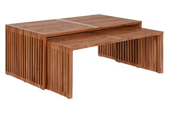 TABLE DE CENTRE SET 2 TECK 116X60X46 NATUREL MB211301 4