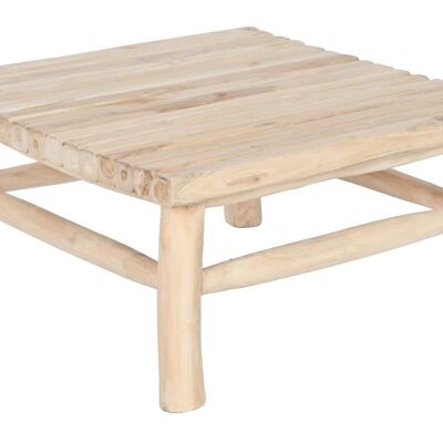 TABLE BASSE TECK 80X80X40 NATUREL NATUREL MB208050