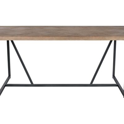 MESA COMEDOR ABETO METAL 195X90X76 32,00 NATURAL MB212479