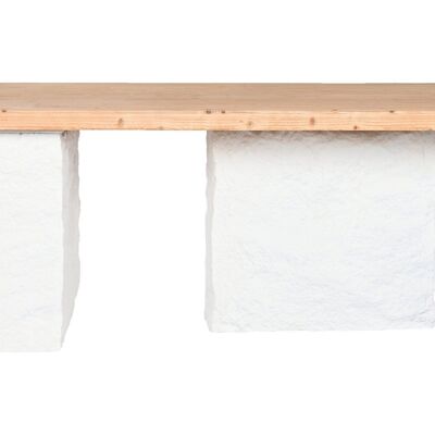 TABLE À MANGER EN RÉSINE DE SAPIN 180X90X77 53.40 BLANC MB212193