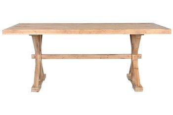 TABLE À MANGER BOIS 200X100X80 NATUREL MB211831 1