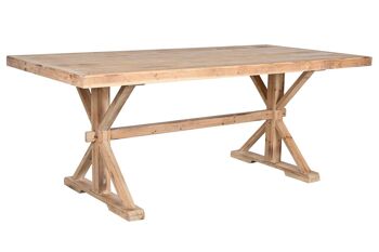 TABLE À MANGER BOIS 200X100X80 NATUREL MB211831 2