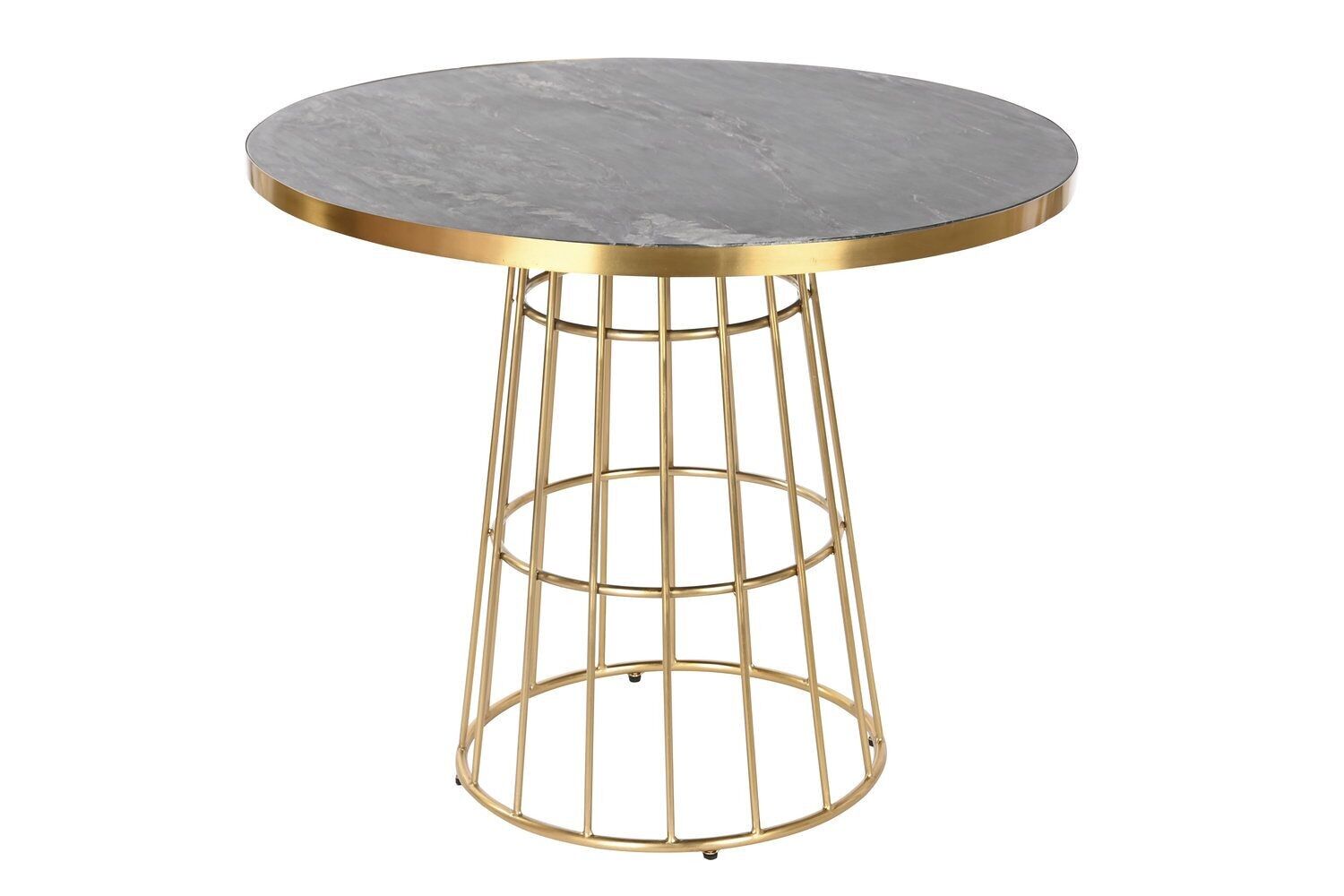 TAVOLO PRANZO FERRO MARMO 90X90X75,5 NERO MB207594