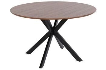 TABLE À MANGER MDF 120X120X75 POUR 4-6 PERSONNES MB208516 1