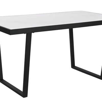 METAL DINING TABLE SINTERED STONE 150X80X75 MB208952