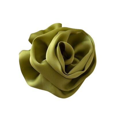 Green flower scrunchie
