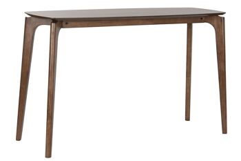 TABLE EN BOIS DM NOYER 150X55X91 BRUN MB211727 2