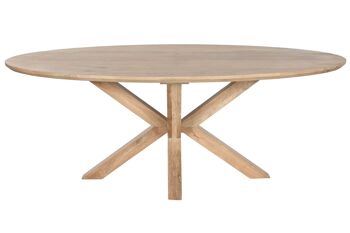 TABLE À MANGER OVALE MANGO 200X100X77 NATUREL MB212682 1