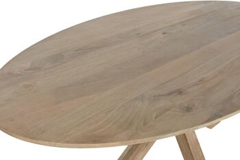 TABLE À MANGER OVALE MANGO 200X100X77 NATUREL MB212682 3