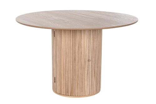 MESA REDONDA COMEDOR PAULOWNIA 120X120X77 PUERTA MB210690