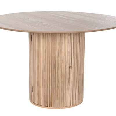 MESA REDONDA COMEDOR PAULOWNIA 120X120X77 PUERTA MB210690