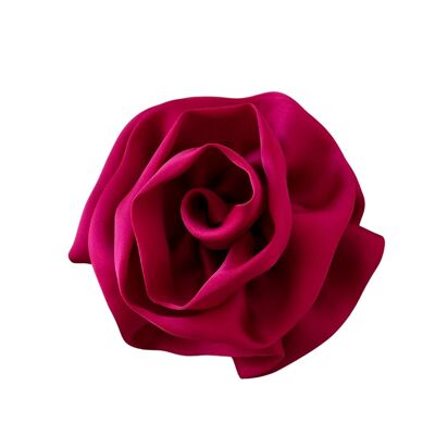 Chouchou à fleurs rose vif