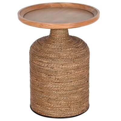 SIDE TABLE FIR ROPE 44X44X56 LIGHT BROWN MB209207