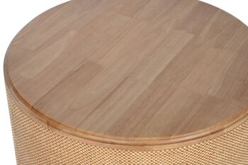 TABLE D'APPOINT RATAN SAPIN 70X70X42 NATUREL MB209215 2