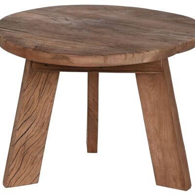 RECYCLED WOOD SIDE TABLE 60X60X45 BROWN MB212648