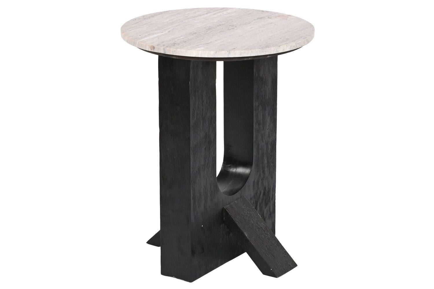 TAVOLINO IN MARMO MANGO 41X41X51 BIANCO MB208603