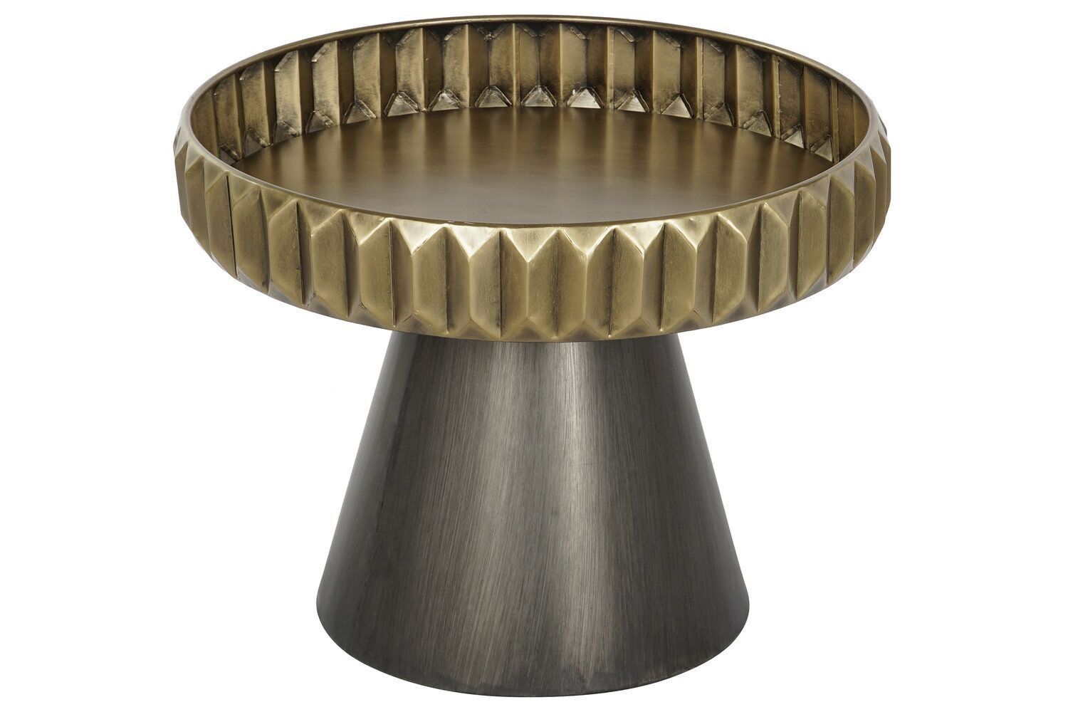 TAVOLO AUSILIARIO IN METALLO 60X60X48 ORO MB208113