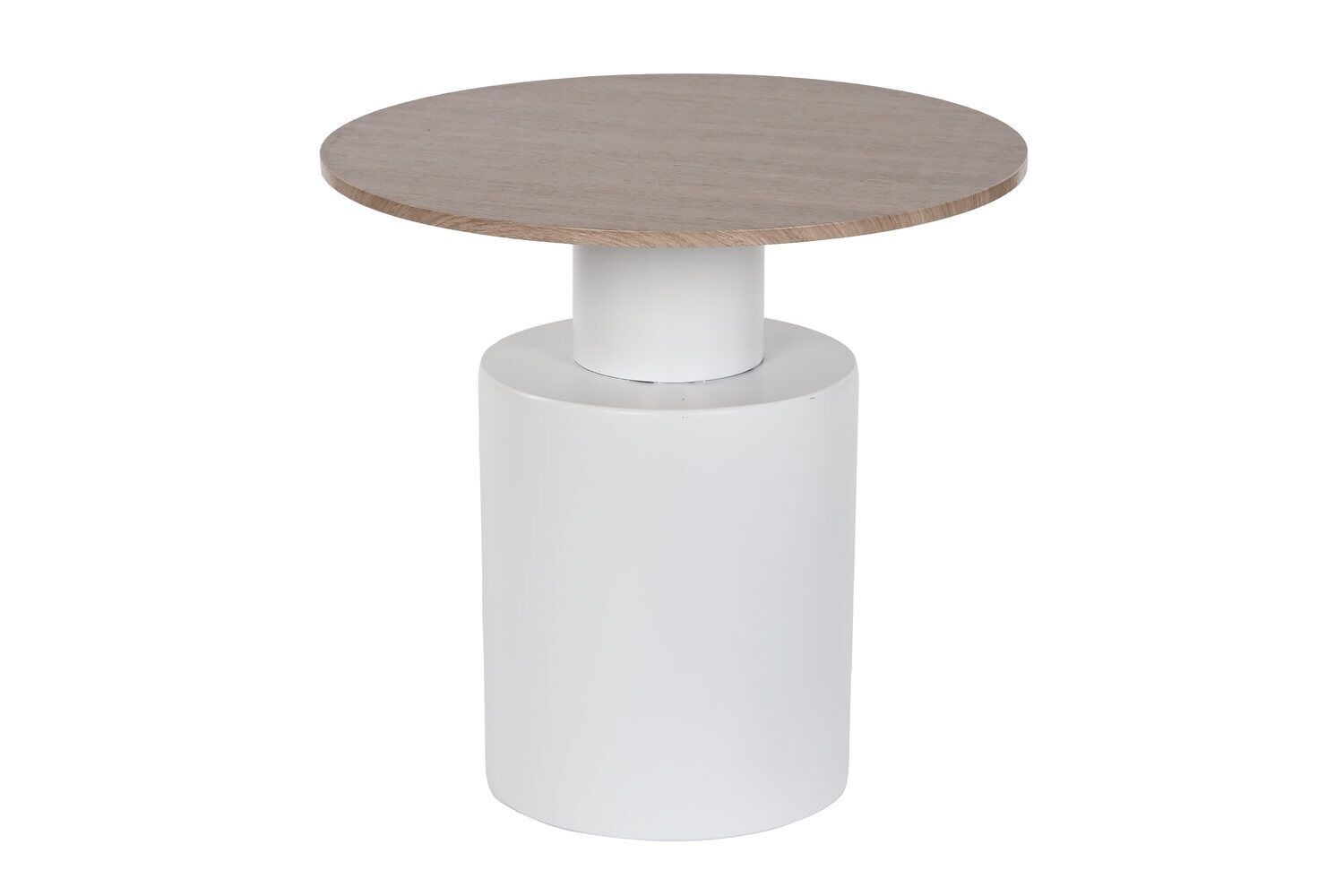 TAVOLO AUSILIARIO METALLO MDF 55X55X53 BIANCO MB209862