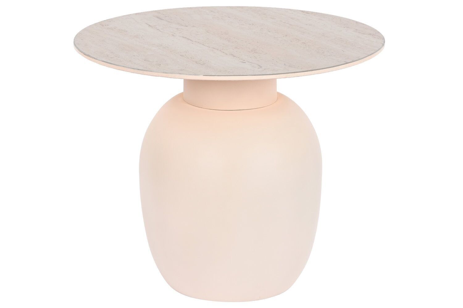 TAVOLO AUSILIARIO CERAMICA METALLO 50X50X42 BEIGE MB207968