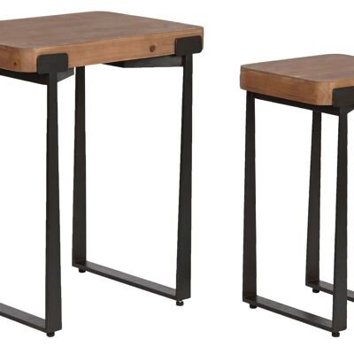 TABLE AUXILIAIRE JEU 2 FER SAPIN 50X38X62 15.00 MB209313