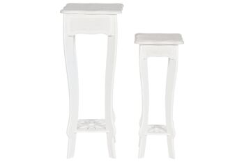 TABLE AUXILIAIRE SET 2 MDF 30X30X76.5 5.00 BLANC MB212343 3