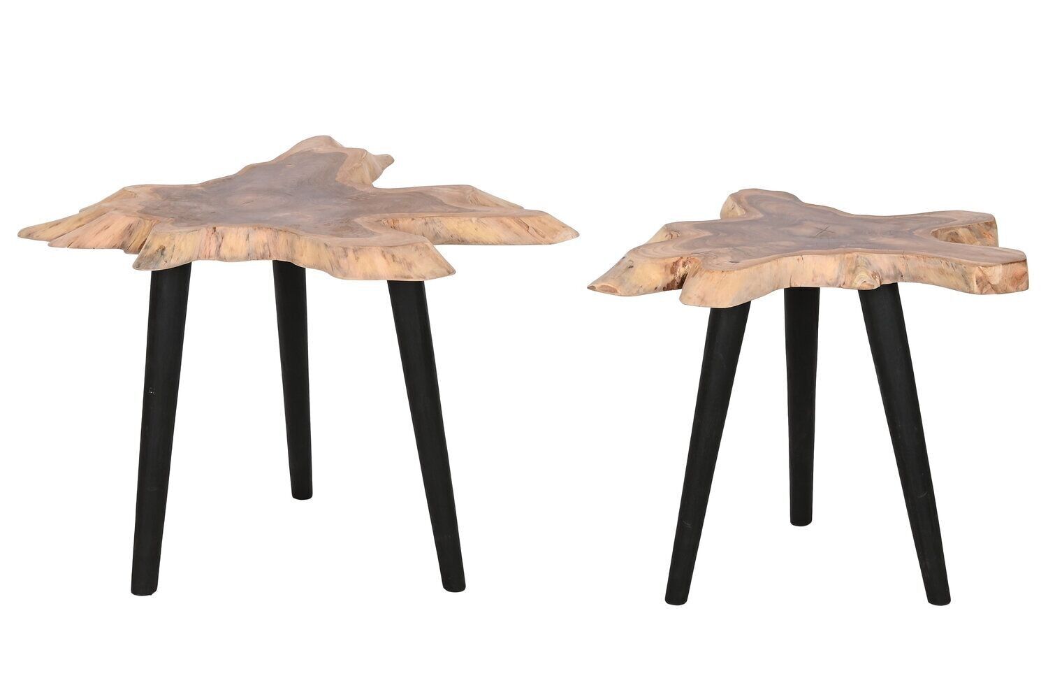 TAVOLI AUSILIARI SET 2 TEAK 60X60X55 NATURALE MB213851